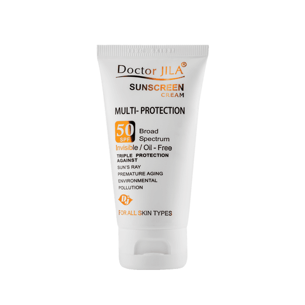 تصویر کرم ضد آفتاب دکتر ژیلا (Doctor Jila) مدل Multi Protection با Spf 50 ضد آفتاب صورت مدل Multi Protection مناسب برای انواع پوست SPF 50 برند دکتر ژیلا