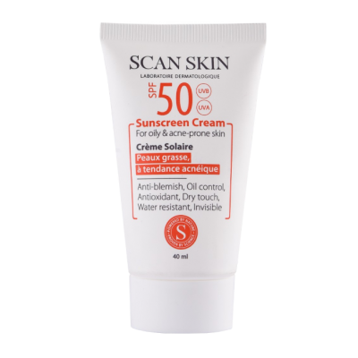 مای دارو - کرم ضد آفتاب اسکن اسکین SPF50 مخصوص پوست چرب بی رنگ