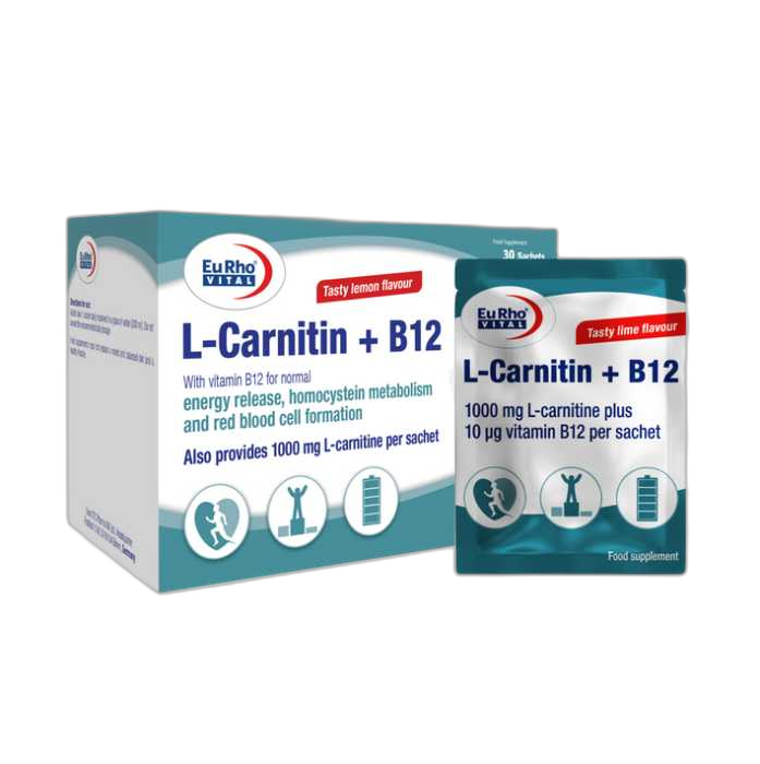 مای دارو - ساشه ال کارنیتین پلاس B12 یورو ویتال
