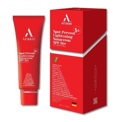 مای دارو - کرم ضد آفتاب روشن کننده تخصصی مناسب لک‌های پوستی فیوژن واتر SPF50 آراکسین