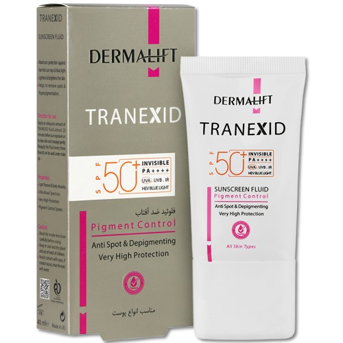 مای دارو - فلوئید ضد آفتاب روشن کننده ترنکسید SPF50 (بی رنگ) درمالیفت