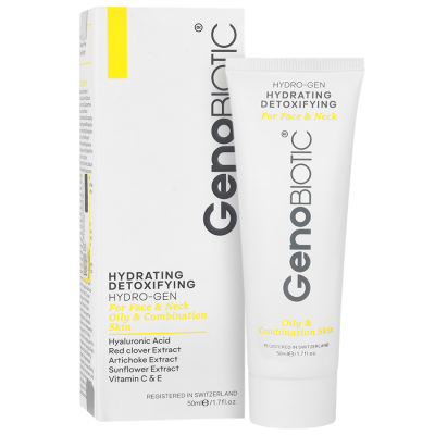 مای دارو - کرم رطوبت رسان و دتوکسیفای کننده صورت و گردن پوست چرب و مختلط ژنوبایوتیک