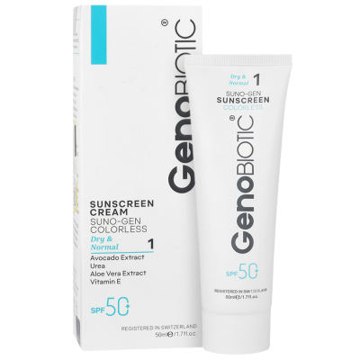 مای دارو - ضد آفتاب مخصوص پوست خشک و مختلط ژنوبایوتیک (بی رنگ)