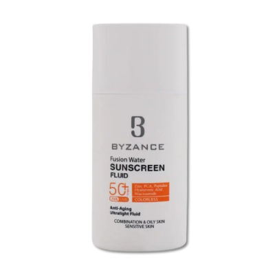 مای دارو - فلوئید ضد آفتاب فیوژن واتر SPF50 بیزانس مناسب پوست چرب و مختلط