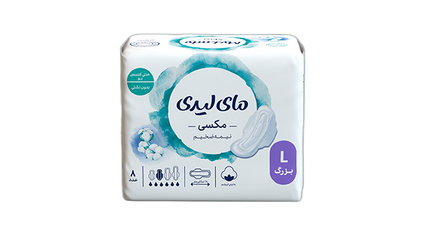 مای دارو - نوار بهداشتی مکسی نیمه ضخیم (L) پنبه ای مای لیدی