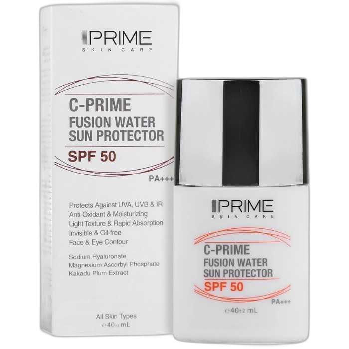 مای دارو - فلوئید ضد آفتاب فیوژن واتر حاوی ویتامین سی با SPF50 (بی رنگ) پرایم