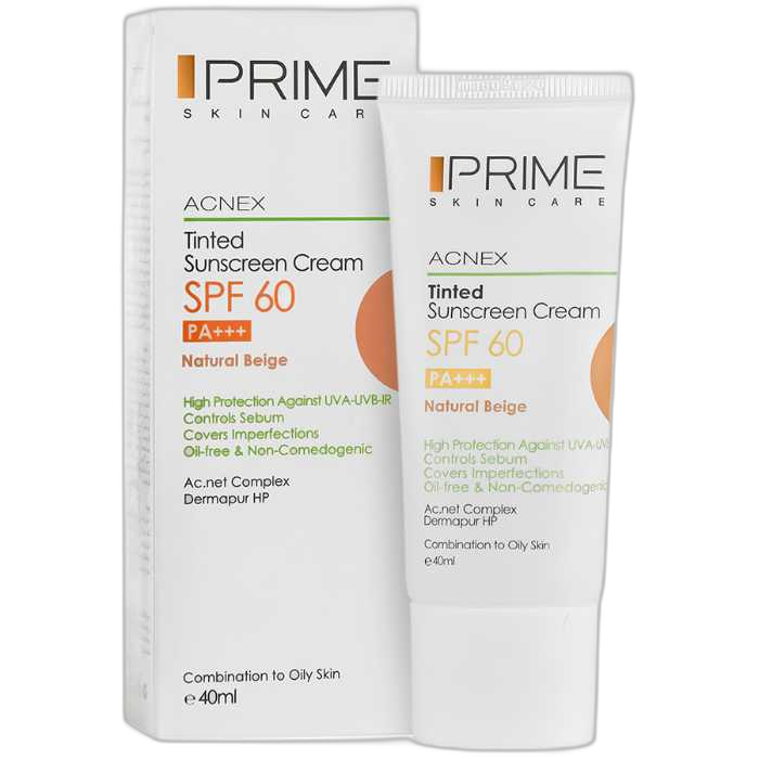 مای دارو - کرم ضدآفتاب رنگی (بژ طبیعی) SPF60 پرایم