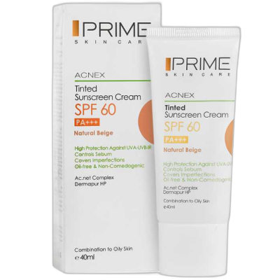 مای دارو - کرم ضدآفتاب رنگی (بژ طبیعی) SPF60 پرایم